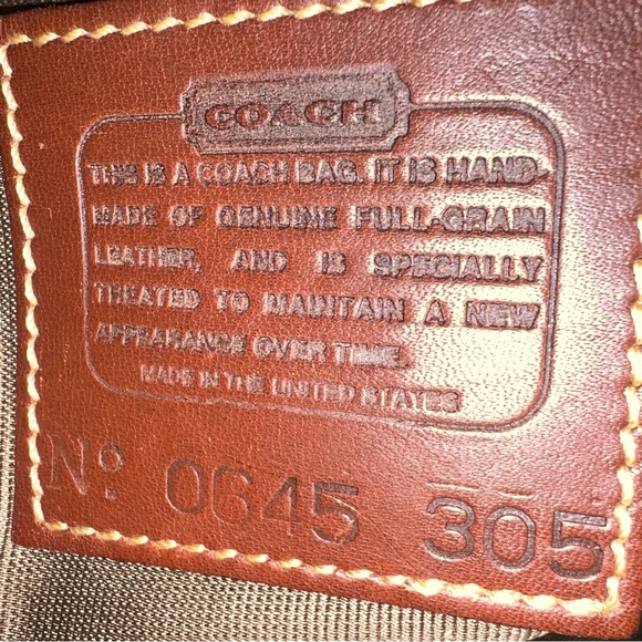 Vintage Coach 4225 Sheridan Glenwood Pebble Black & Tan Leather Bag - Picture 9 of 14